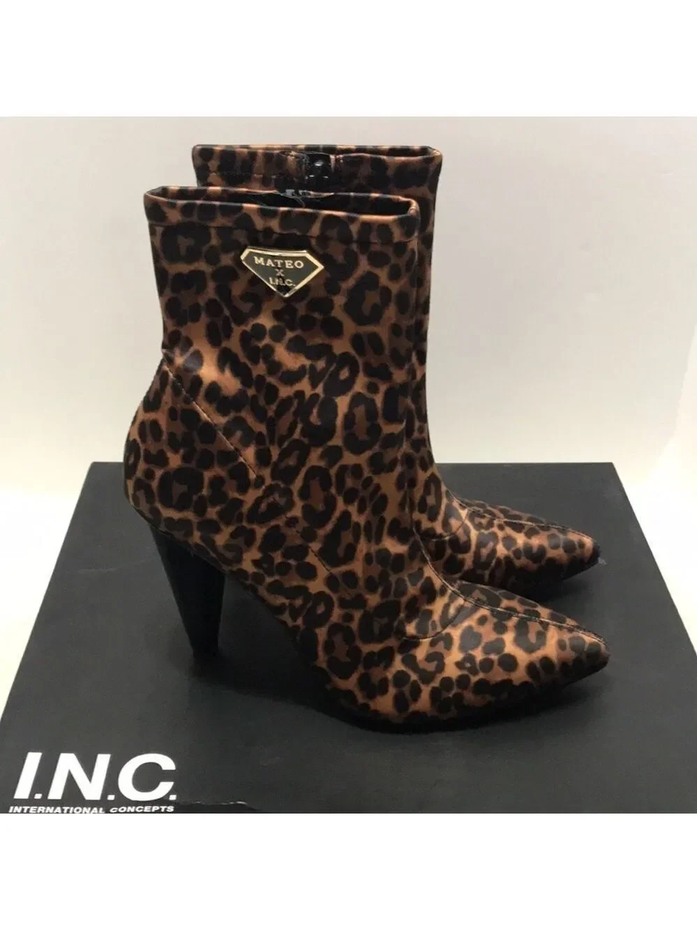 Inc Animal Print Stretch Luisa Ankle Boot